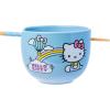 Silver Buffalo Disney Princess Little Mermaid Featuring Ariel Moon Ceramic Ramen Noodle Rice Bowl with Chopsticks, Microwave Safe, 20 Ounces(Hello Kitty Hot Air Balloon and Rainbow)