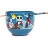 Silver Buffalo Disney Princess Little Mermaid Featuring Ariel Moon Ceramic Ramen Noodle Rice Bowl with Chopsticks, Microwave Safe, 20 Ounces(Jack Skellington and Friends)