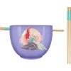 Silver Buffalo Disney Princess Little Mermaid Featuring Ariel Moon Ceramic Ramen Noodle Rice Bowl with Chopsticks, Microwave Safe, 20 Ounces(The Little Mermaid Ariel)