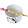Silver Buffalo Disney Princess Little Mermaid Featuring Ariel Moon Ceramic Ramen Noodle Rice Bowl with Chopsticks, Microwave Safe, 20 Ounces(White/Multi)
