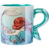 Silver Buffalo Disney Princess Mystic Tarot Card Featuring Cinderella, Ariel, Tiana, and Belle Ceramic Camper Mug, 20 Ounces(Ariel Pearlescent 3D Sculpted Handle (20 Ounces))