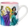Silver Buffalo Disney Princess Mystic Tarot Card Featuring Cinderella, Ariel, Tiana, and Belle Ceramic Camper Mug, 20 Ounces(Group Pearlescent (14 Ounces))