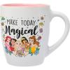 Silver Buffalo Disney Princess Mystic Tarot Card Featuring Cinderella, Ariel, Tiana, and Belle Ceramic Camper Mug, 20 Ounces(Make Today Magical (25 Ounces))