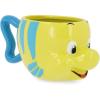 Silver Buffalo Disney Princess The Little Mermaid Flounder Ceramic 3D Sculpted Mug, 20 Ounces