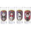 Silver Buffalo Disney Tim Burton Nightmare Before Christmas Day of the Dead Design 4 Pack Tumbler Glass Set, 10 Ounces(Disney Nightmare Before Christmas)