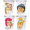 Silver Buffalo Disney Vintage Minnie Mouse 4 Pack Mini Glasses Set, 1.5 Ounce(Disney Princess Abstract)