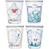 Silver Buffalo Disney Vintage Minnie Mouse 4 Pack Mini Glasses Set, 1.5 Ounce(Disney Princess Frames)