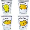 Silver Buffalo Disney Vintage Minnie Mouse 4 Pack Mini Glasses Set, 1.5 Ounce(Gudetama Egg Styles)