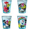 Silver Buffalo Disney Vintage Minnie Mouse 4 Pack Mini Glasses Set, 1.5 Ounce(Hello Kitty and Friends Blue Glass)