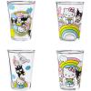 Silver Buffalo Disney Vintage Minnie Mouse 4 Pack Mini Glasses Set, 1.5 Ounce(Hello Kitty and Friends Rainbow)