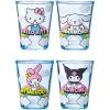Silver Buffalo Disney Vintage Minnie Mouse 4 Pack Mini Glasses Set, 1.5 Ounce(Hello Kitty and Friends Rainbow Cloud)