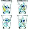 Silver Buffalo Disney Vintage Minnie Mouse 4 Pack Mini Glasses Set, 1.5 Ounce(Lilo and Stitch Food and Love)