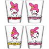 Silver Buffalo Disney Vintage Minnie Mouse 4 Pack Mini Glasses Set, 1.5 Ounce(My Melody Poses)