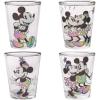 Silver Buffalo Disney Vintage Minnie Mouse 4 Pack Mini Glasses Set, 1.5 Ounce(Vintage Mickey and Minnie)