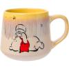 Silver Buffalo Disney Winnie the Pooh Fall Leaves Pattern Ceramic Camper Mug, 20 Ounces(Reactive Glaze Tapered Pottery Mug (14 Ounces))