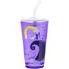 Silver Buffalo Disney Winnie the Pooh Floating in Honey Pint Glass with Lid and Glass Straw, 16 Ounces(Nightmare Before Christmas)