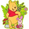 Silver Buffalo Disney Winnie the Pooh MDF Wood Composite Wall Sign Featuring Winnie the Pooh and Piglet, 7” x 7.5” x 1.25”