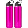 Silver Buffalo Double Walled Vacuum Insulated Stainless Steel Water Bottle, 20-ounce, Rose Gold(Water Bottle – Magenta)