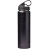 Silver Buffalo Double Walled Vacuum Insulated Stainless Steel Water Bottle, 20-ounce, Rose Gold(Water Bottle – Matte Black)