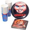 Silver Buffalo Friday the 13th 32 Pack Partyware Disposable Paper Plates and Napkins(Chucky (60 Pack))
