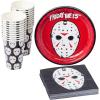 Silver Buffalo Friday the 13th 32 Pack Partyware Disposable Paper Plates and Napkins(Friday the 13th (60 Pack))