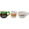 Silver Buffalo Friends Central Perk Logo 3 Pack Ceramic 3D Sculpted Mini Cup Set, Perfect as a Sugar, Cream, or Milk Set, 3.5 Ounces(Friends Central Perk)