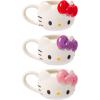 Silver Buffalo Friends Central Perk Logo 3 Pack Ceramic 3D Sculpted Mini Cup Set, Perfect as a Sugar, Cream, or Milk Set, 3.5 Ounces(Hello Kitty With Handle)