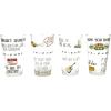 Silver Buffalo Friends Central Perk NYC 4pc. Tumbler Glass Set, 10 Ounces(16oz Quotes and Doodles)