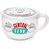 Silver Buffalo Friends Central Perk Vented Plastic w/Lid Ceramic Soup Mug, 24 Ounces