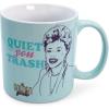 Silver Buffalo Golden Girls Squad Goals Group Ceramic Camper Mug, 20 Ounces, 20oz Squad Goals, 1 Count (Pack of 1)(20oz Quiet You Trash)