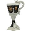Silver Buffalo Harry Potter Hogwarts House Crest Sculpted Owl Handle Ceramic Coffee Mug, 20-Ounces(20oz Hogwarts Gold Crest Goblet)