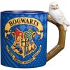 Silver Buffalo Harry Potter Hogwarts House Crest Sculpted Owl Handle Ceramic Coffee Mug, 20-Ounces(Blue)