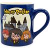 Silver Buffalo Harry Potter vs Malfoy Anime Style Ceramic Camper Mug, 20 Ounces(14oz Animated Trio Hogwarts)