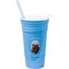 Silver Buffalo Hello Kitty Face Logo Plastic Tumbler with Lid and Straw, 32 Ounces(Parks and Recreation)