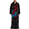 Silver Buffalo MC3228 Marvel Spider-Man Swings Fleece Adult Throw Blanket with Sleeves, 72x 55 inches