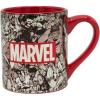 Silver Buffalo Marvel Deadpool Nerdin Since the 90s Ceramic Camper Mug, 20 Ounces(Classic Collage)