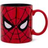Silver Buffalo Marvel Deadpool Nerdin Since the 90s Ceramic Camper Mug, 20 Ounces(Spider-Man Face)