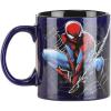 Silver Buffalo Marvel Deadpool Nerdin Since the 90s Ceramic Camper Mug, 20 Ounces(Spiderman Icon and Web)