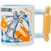 Silver Buffalo Ratatouille Little Chef Shaped Handle Ceramic Mug, 20 Ounces