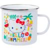Silver Buffalo Sanrio Hello Kitty Destination Neighborhood Enamel Camper Mug, 21 Ounces(Hello Kitty Summer Tropical)