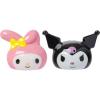 Silver Buffalo Sanrio Hello Kitty Halloween Ceramic Salt and Pepper Shaker Set, 5” L x 2” W x 3.5” H(Sanrio Melody And Kuromi Faces)