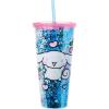 Silver Buffalo Sanrio Hello Kitty Zodiac Signs Iridescent Double Walled Tritan Water Bottle, 18 Ounces(Cinnamoroll Cherries and Hearts (Big))