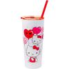 Silver Buffalo Sanrio Hello Kitty Zodiac Signs Iridescent Double Walled Tritan Water Bottle, 18 Ounces(Hello Kitty Heart Balloons)