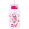 Silver Buffalo Sanrio Hello Kitty and Friends Featuring Cinnamoroll and Strawberries Plastic Pink Milk Carton Pitcher Bottle, 16.2 Ounces(Hello Kitty Strawberry Milk)