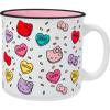Silver Buffalo Sanrio Hello Kitty and Friends Gudetama Lazy Egg Sailing Ceramic Camper Mug, 20 Ounces(Hello Kitty Candy Hearts)