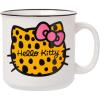 Silver Buffalo Sanrio Hello Kitty and Friends Gudetama Lazy Egg Sailing Ceramic Camper Mug, 20 Ounces(Hello Kitty Cheetah)