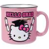 Silver Buffalo Sanrio Hello Kitty and Friends Gudetama Lazy Egg Sailing Ceramic Camper Mug, 20 Ounces(Hello Kitty Graduation)
