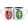Silver Buffalo Star Wars Mandalorian and the Child 2 Pack Ceramic 3D Sculpted Mug Couple Set, 20 Ounces(Christmas Jack Holiday Themed)
