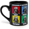Silver Buffalo Star Wars Stormtrooper Expressions Ceramic Mug, 14 Ounces(Black)