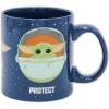 Silver Buffalo Star Wars The Coffee is Strong In This One Ceramic Camper-Style Coffee Mug, 20-Ounces(14-Ounces Mandalorian Protect Attack)